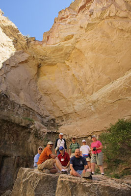 hikers on retreat